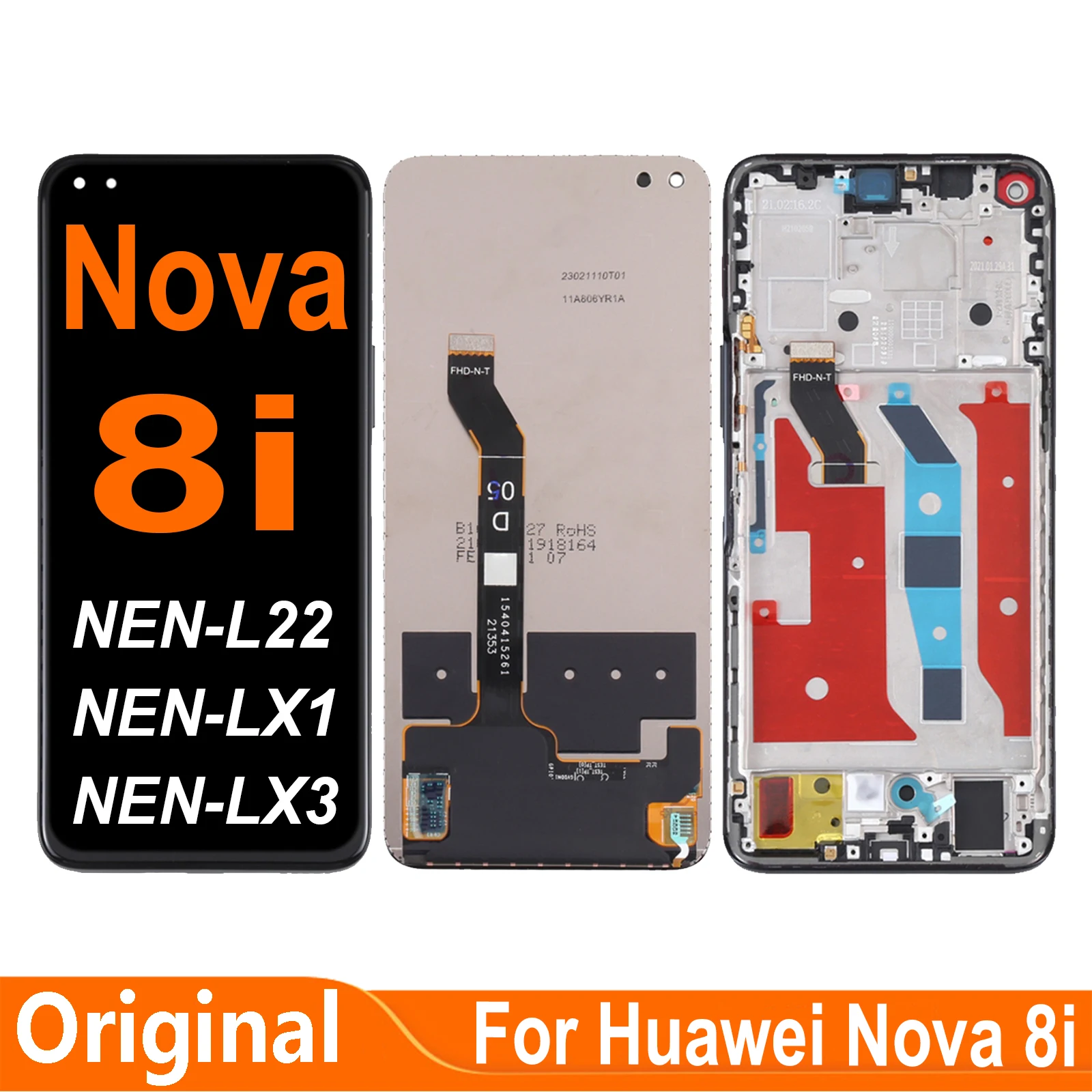 

6.67'' Original For Huawei Nova 8i LCD Display NEN-L22 NEN-LX1 NEN-LX3 Touch Screen Digitizer Assembly Parts