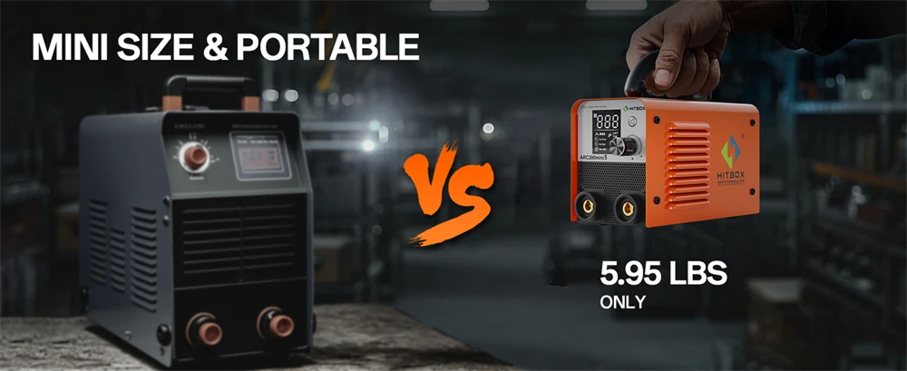 HITBOX ARC200 Stick Welder 220V 2 in 1 MMA/Lift TIG Hot Start Arc Force LED Display Ultra Mini Portable Home Welder Tool AU Plug