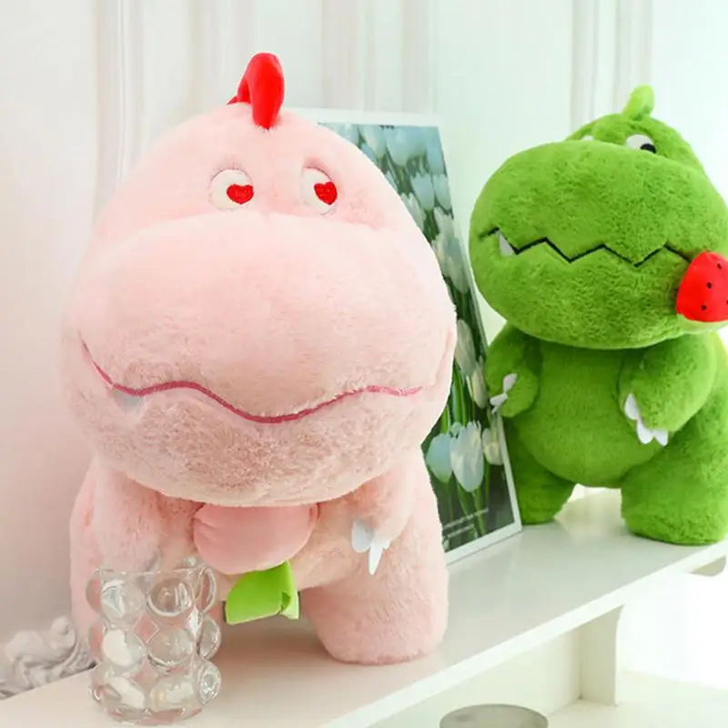 Dinosaur Stuffed Animal Stuffed Dinosaur Throw Pillow 9.84in Cute Plush Animal Dino Plushie With Fruit Design