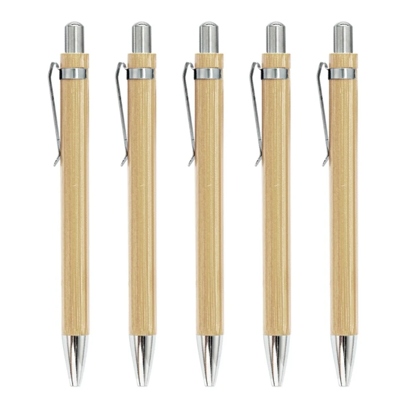 

Friendly Bamboo Pen Retractable Black Ballpoint Pens for Writing, Office