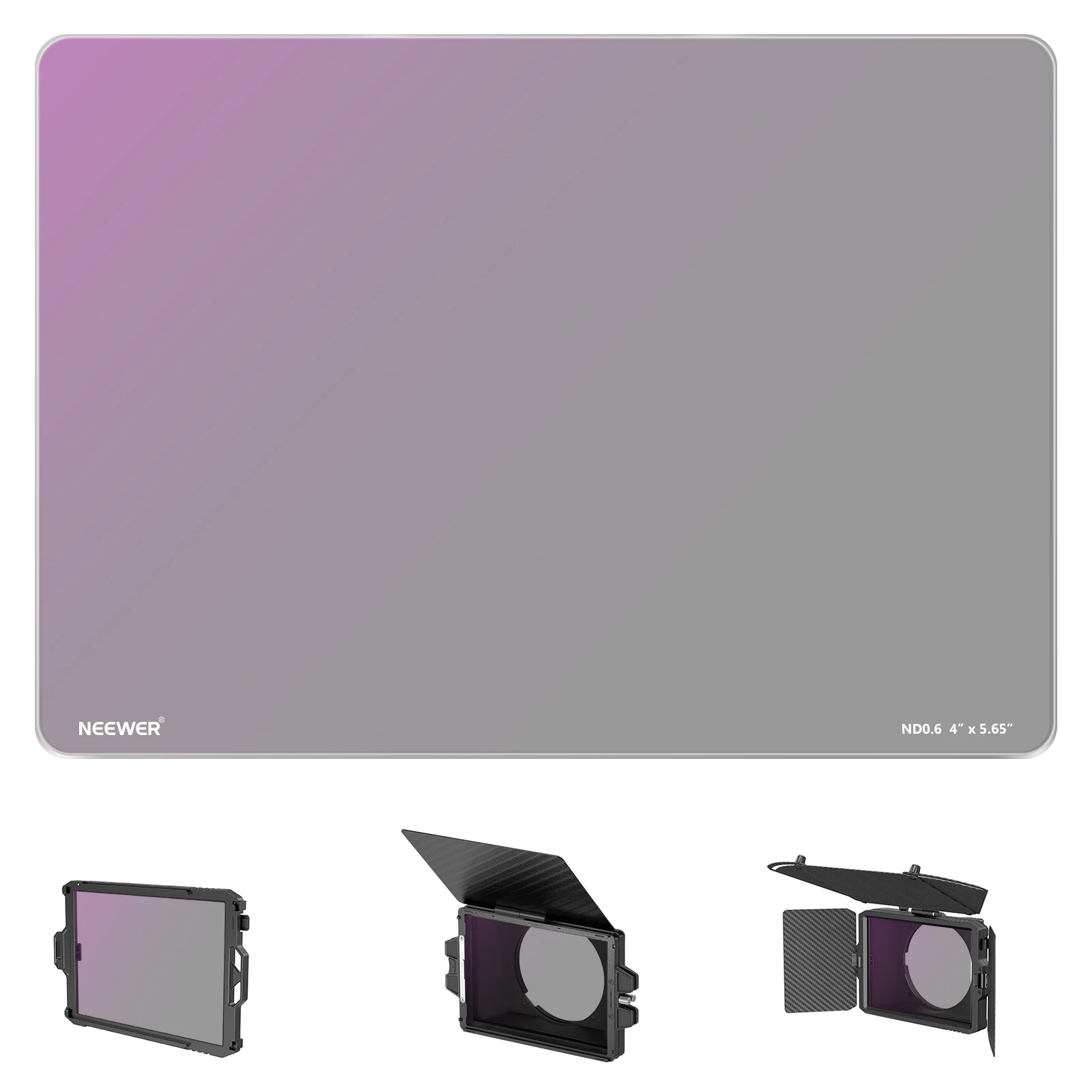 

NEEWER ND0.6(2 Stops) Square ND Filter, 4"x5.65" Cinema Neutral Density Filter Compatible with Tilta Compatible with SmallRig