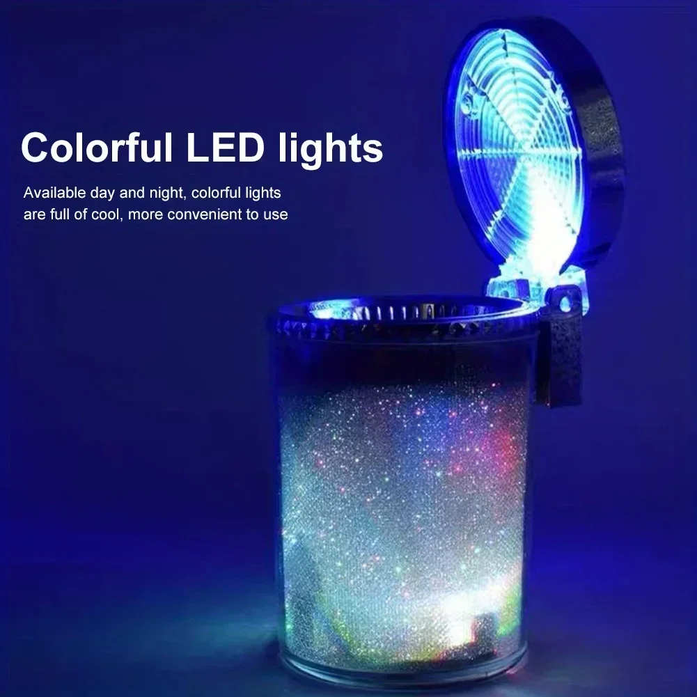 منفضة سجائر للسيارة بإضاءة LED