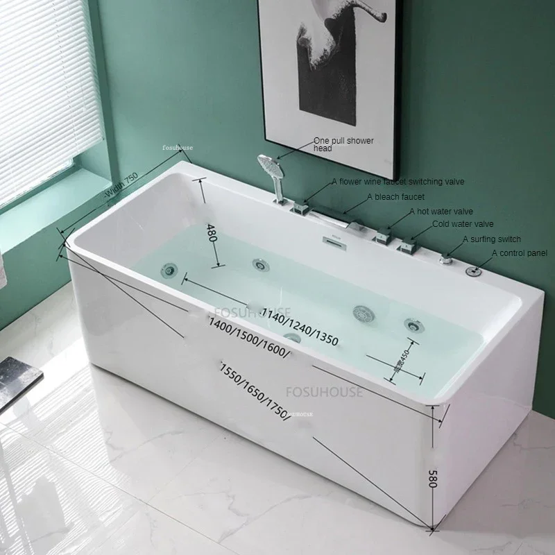Modern Acrylic Bathtub Spa Tubs And Sauna Rooms Spa Bathtubs Sauna Rooms Bathtub Rectangle Comfortable Massage For Adult