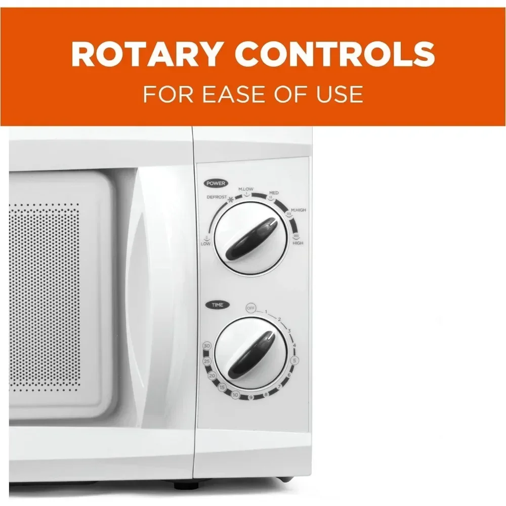 0.6 Cubic Foot Microwave with 6 Power Levels, Small Microwave with Grip Handle, 600W Countertop Microwave 3