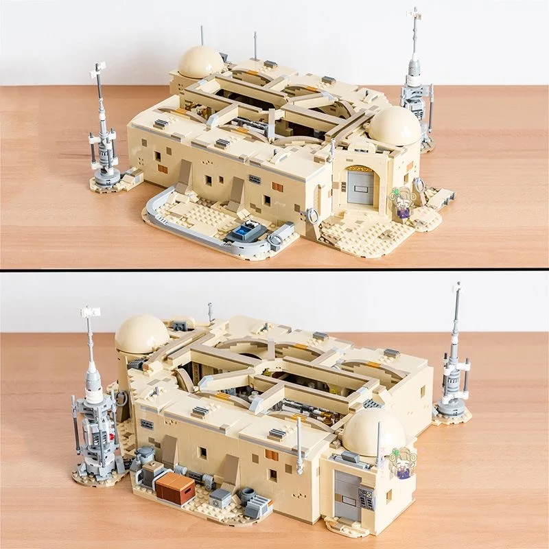 Miniso3187pcs Mos Eisley Cantinai 빌딩 블록 벽돌 모델, 남아용 75290 건설 세트와 호환 가능, 생일 선물