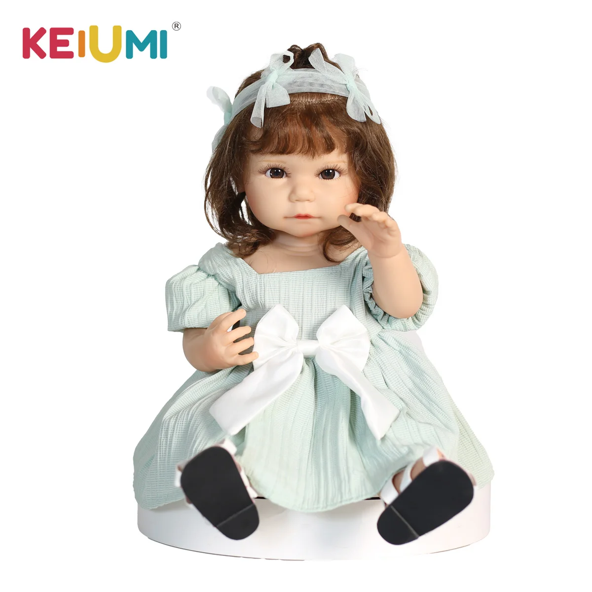 

22 Inch KEIUMI Lively Full Silicone Reborn Betty Doll Well Packaged Excellent Quality Alive Reborn Baby Doll For Children's Gift