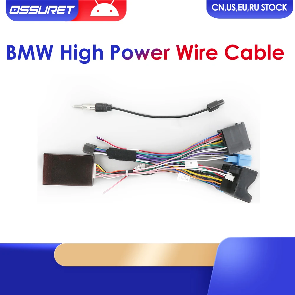 

Подходит только для нашего бренда Ossuret, Android, 9 дюймов, BMW, автомобильный монитор, провод высокой мощности