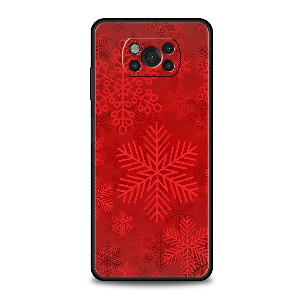 Christmas Graphic Printed Soft Black Phone Case