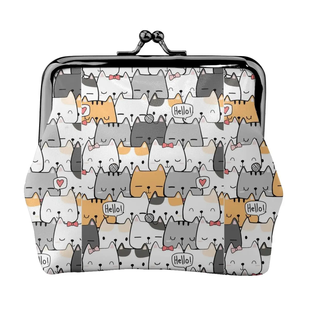 

Мини-кошелек Hello Cat, кошелек для мелочи, сумка для денег, ключей, наушников, сумка для хранения