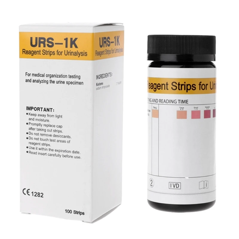 100 Strisce/Set Carta Per Test Chetonici Urina Per Diete Chetogeniche Atkins E Paleo
