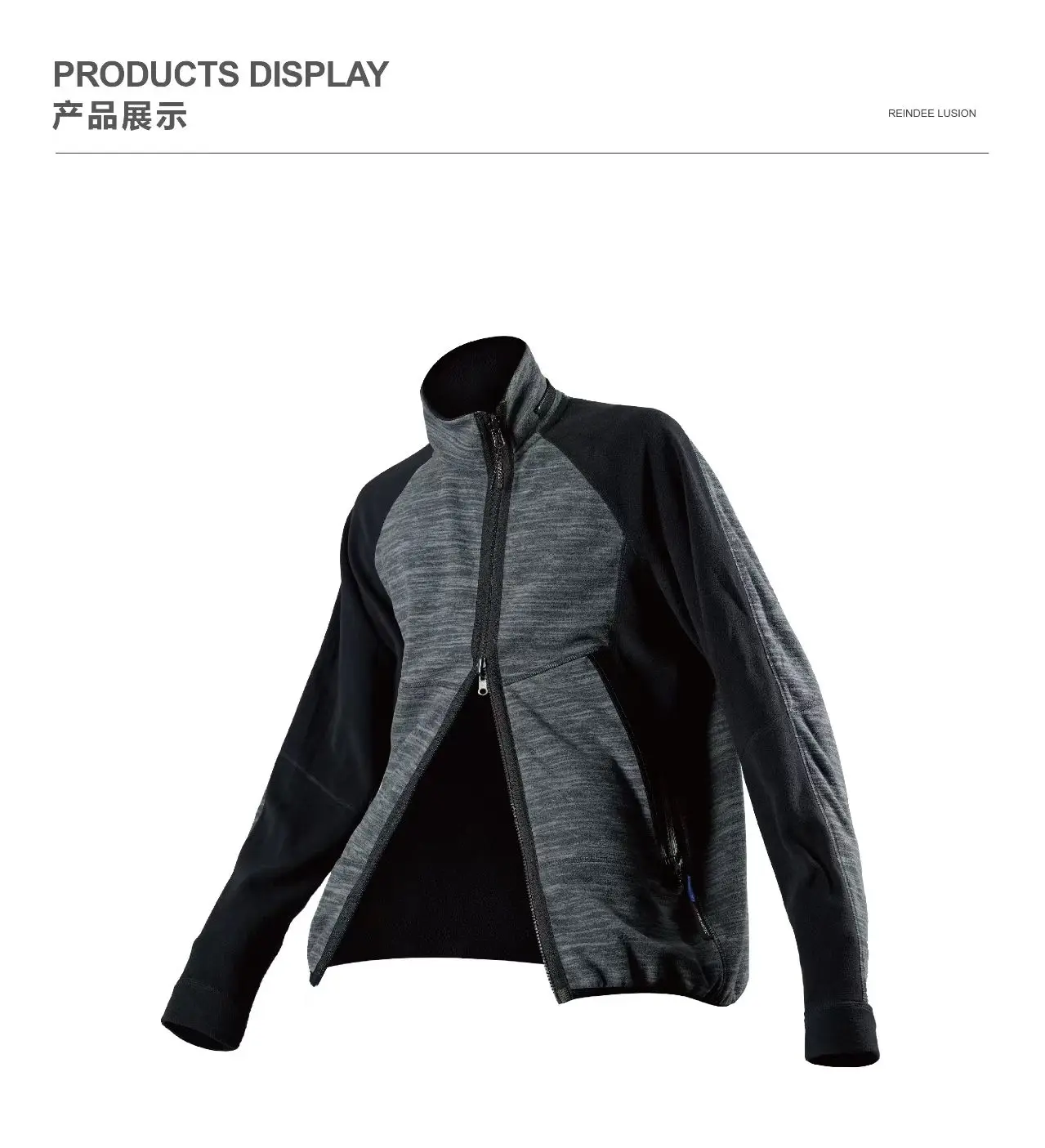 Reindee Lusion 25aw Two-side PolartecThermalPro fleece inner jacket stand collar x-shape cut back techwear gorpcore