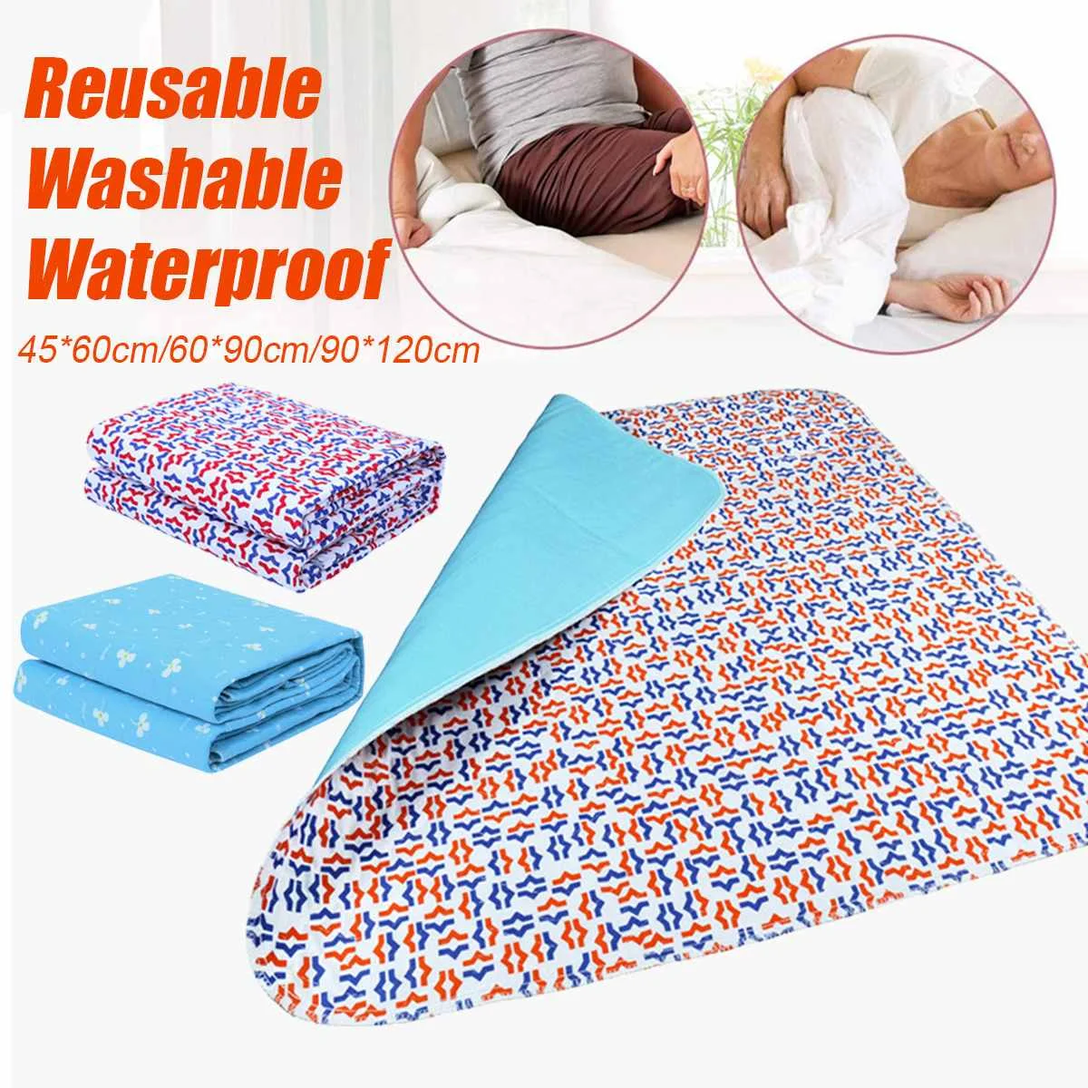 Waterproof Nappy Urine Mat Washable Reusable Bedding Changing Cover Pad