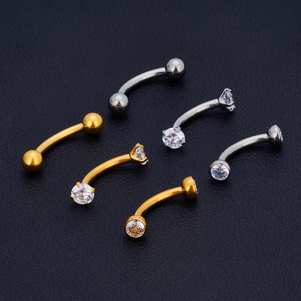 Piercing Jewelry Body Piercing Earrings Ear Piercing Jewelry Body Piercing Jewelry Body Jewelry 5Pcs G23 Titanium 16G CZ Tragus Eyebrow Piercing Stud Earrings Septum Nose Rings Internal Thread