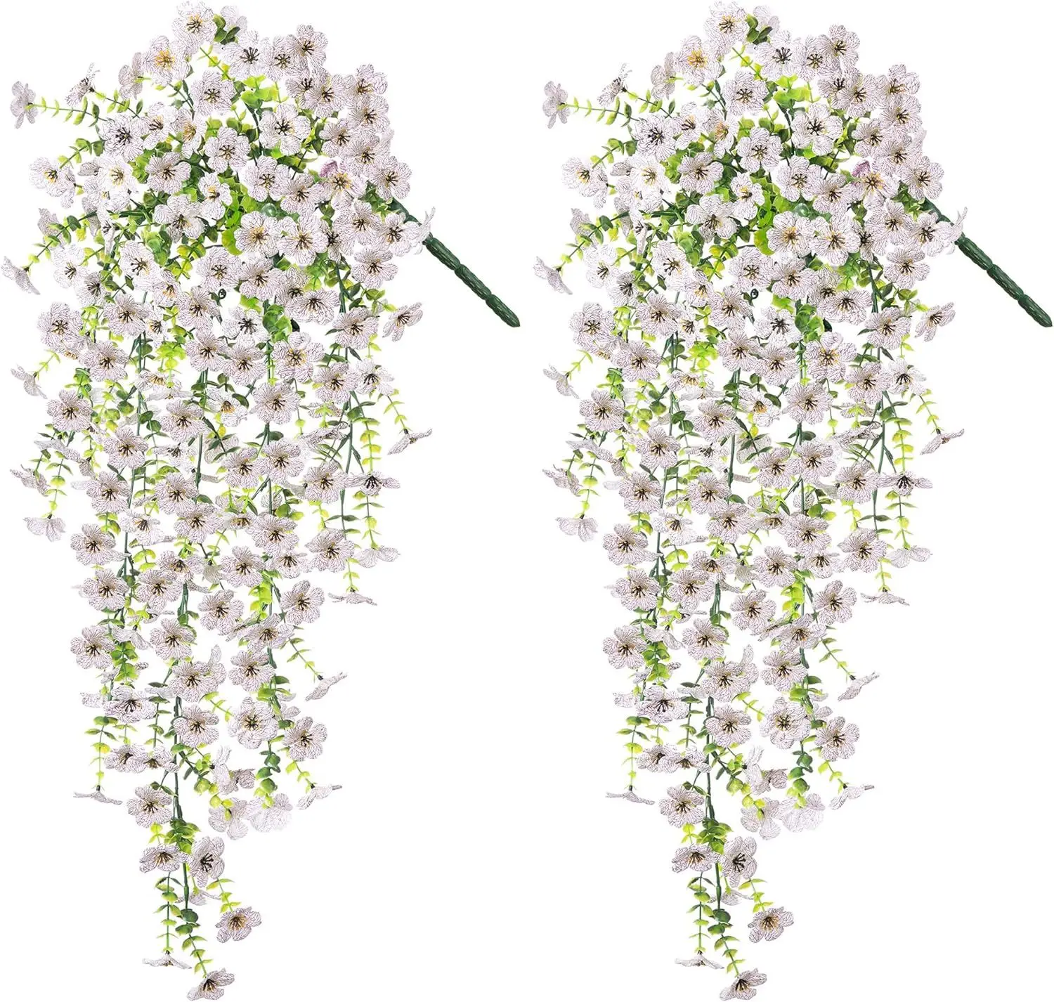 Elegant Hanging Artificial Flowers - Vibrant Outdoor Spring & Summer Decor for Porch, Garden, and Home