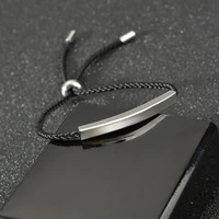 Punk Man Bracelets Hip Pop Gold Color Stainless Steel Thick Hand Chain Blank Bar Couple Men Women Family Jewelry Birthday Gift - Image 6