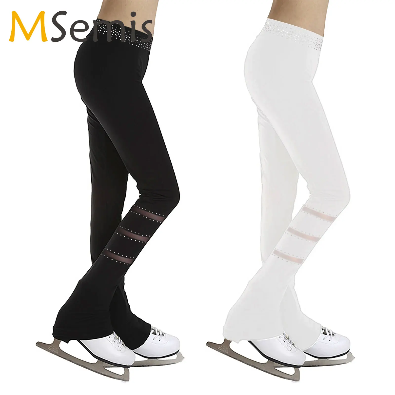 Pantalons de patinage artistique pour enfants filles, séchage