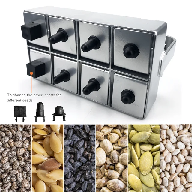 Kettős Fedélzet Rozsdamentes Acél Kézi Palánta Talaj Blokkoló 2 Hüvelykes Fedélzetű Talajblokk Kert Előkészítője - Image 4