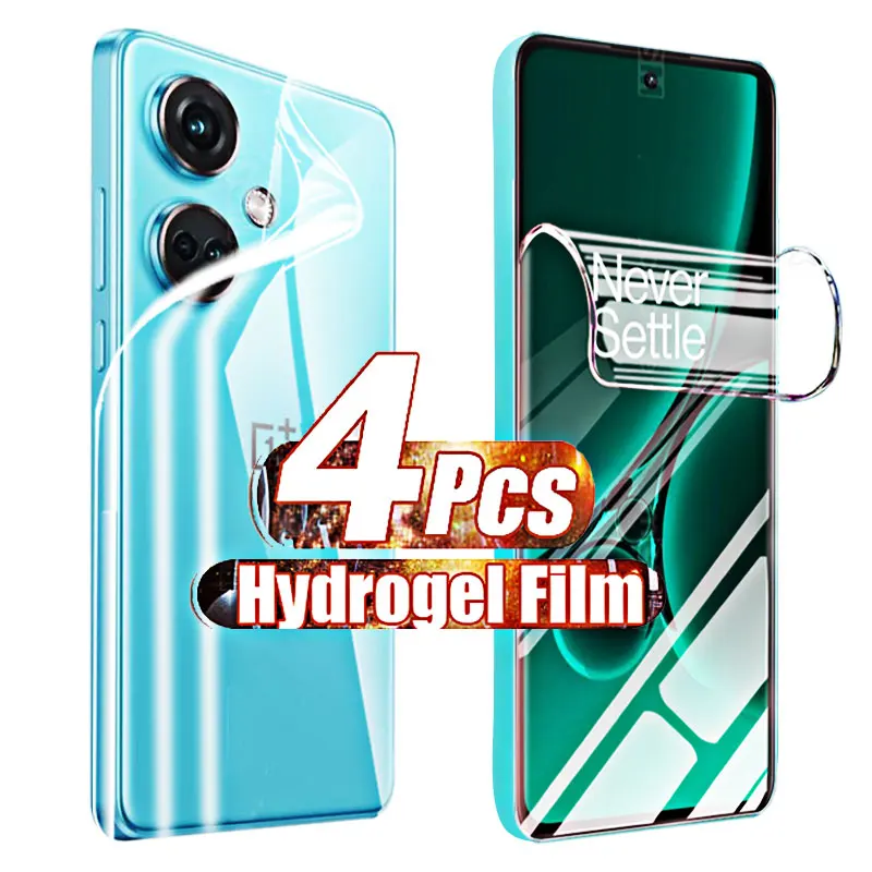 Full Cover Hydrogel Film 4-1Pcs Gel Per Oneplus Nord Ce3 Screen Protector Per Oneplus Nord Ce 3 2 Lite 2T 5G Non Glass Case Back