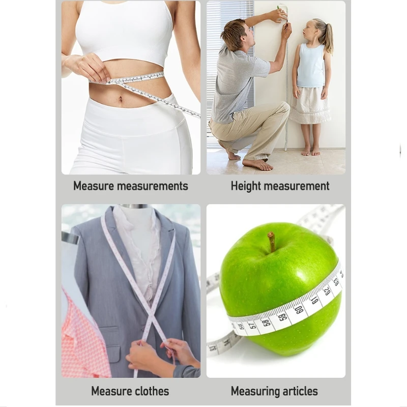 MEASURING TAPE BODY WAIST WEIGHT HEIGHT DRESS FABRIC SEWING TAILOR RULER  CLOTH