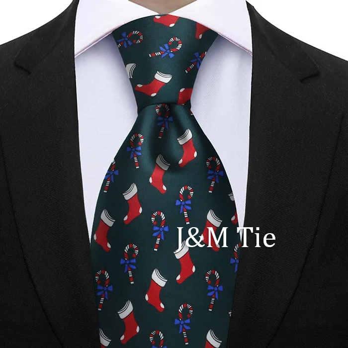 Neue Weihnachten 7 CM Krawatte Rot Grün Blau Schneemann Elch Schneeflocke Muster Krawatte Für Halloween Weihnachten Geschenk Party Anzug Krawatten – Detail 10