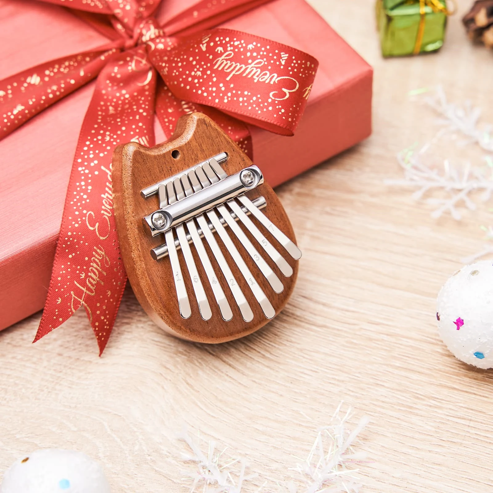 Mini Kalimba 8 Tasten Daumen Klavier 1 Packung totoro Stil niedliches Instrument tragbares exquisites Geschenk-Set für Kinder – Detail 5