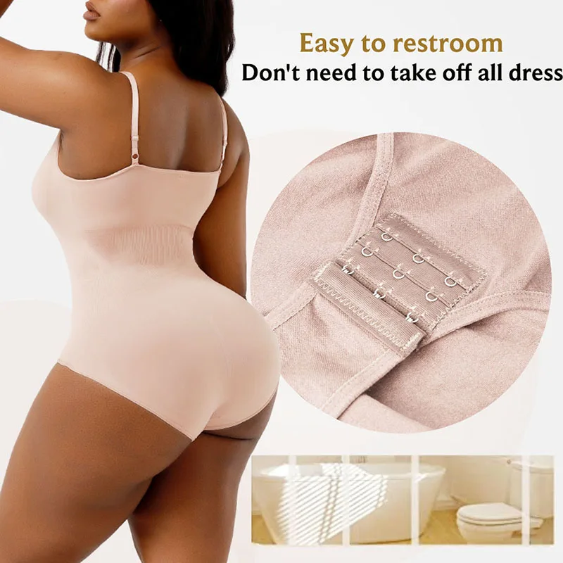 Women Waist Trainer Corset Bodysuit Slimming Underwear Full Body Shapewear  Seamless Round Neck Jumpsuits Tummy Control Tops - Shapers - AliExpress