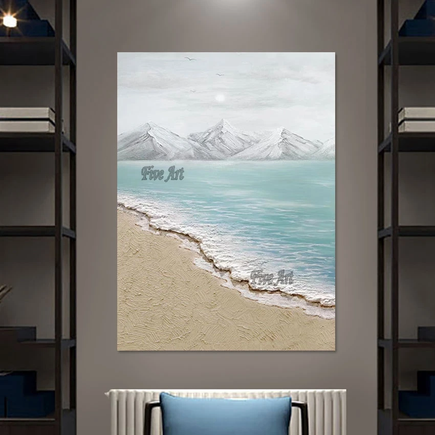 

Acrylic Design 3d Picture Beautiful Scenery Canvas Art Wall Without Framed Artwork Abstract Seascape Oil Painting Office Decor