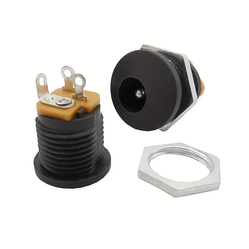5Pairs 5.5x2.1mm DC Power Supply Male Plug + Female Jack Panel Mount Solder wire connector 5.5 * 2.1mm DC Plug Socket Connector