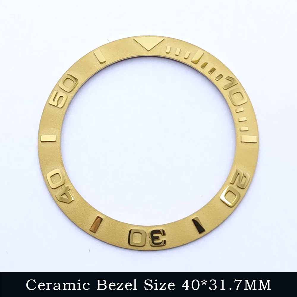 Elegant Sloping Blue-Green Luminous Ceramic Bezel Insert