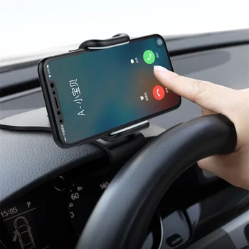 Supporto per telefono per auto girevole a 360 gradi Supporti per telefono cellulare universali Supporto per cruscotto per rack per auto per staffa fissa per telefono cellulare con impugnatura automatica