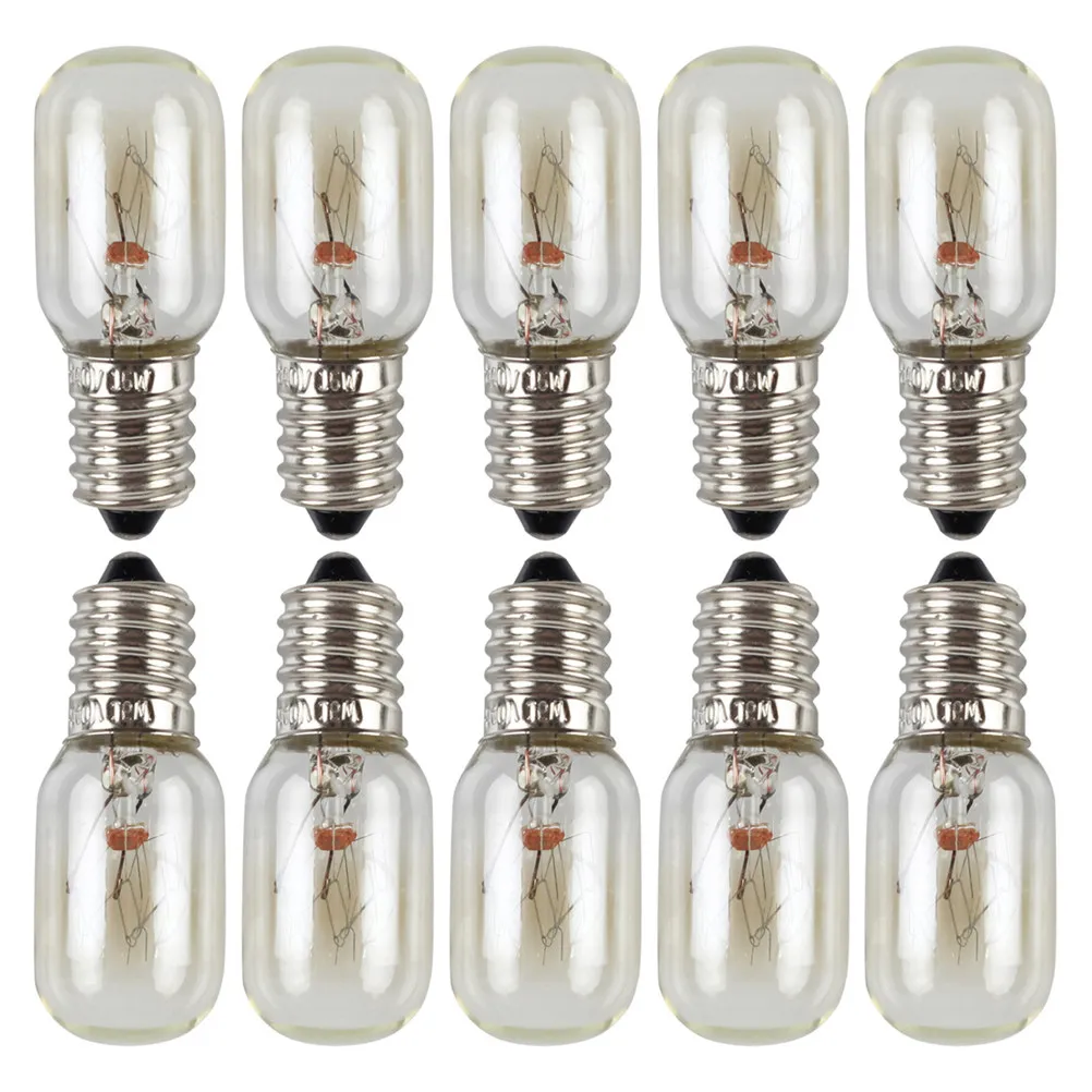 12Pcs 15W 냉장고 전구 냉장고 전구 교체용 냉습 환경용 밝은 저전력 기기 야간 조명