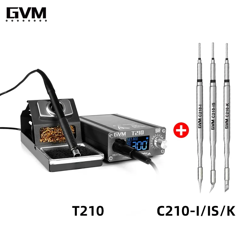 

GVM T210 Rapid Warming Automatic Sleep 2S Melting Tin Professional Mobile Phone Repair Constant Temperature Soldering Station