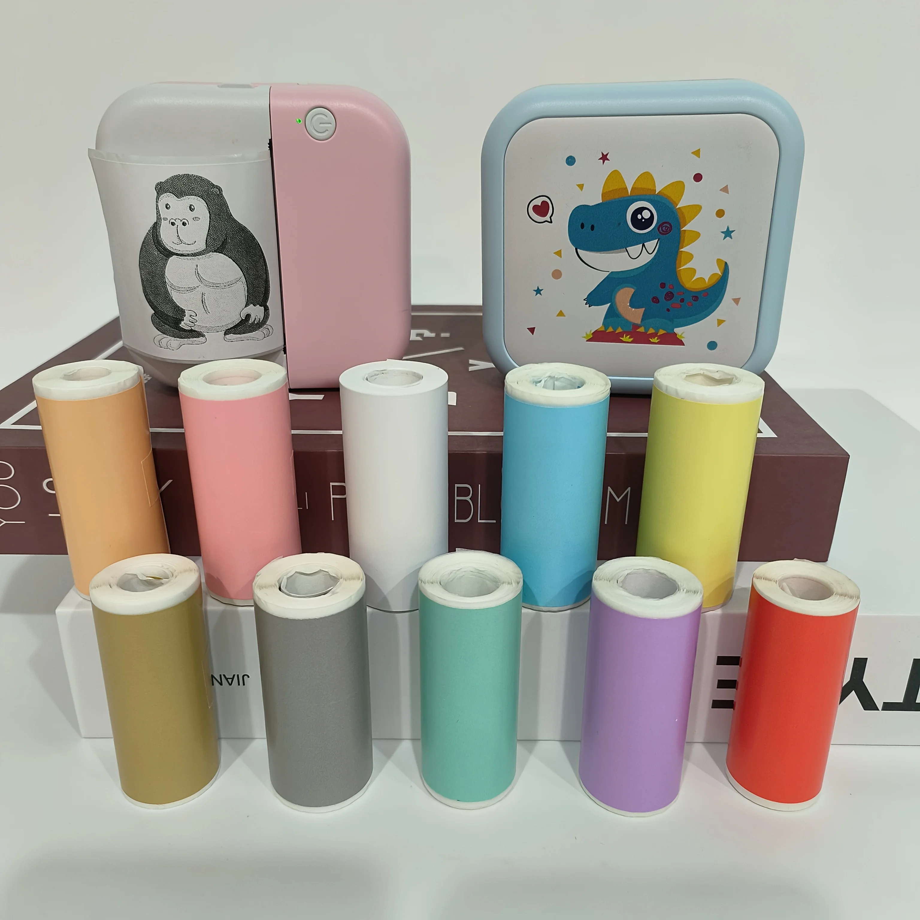 10 Rolls/20 Rolls of Colorful Adhesive Paper, Mini Thermal Printing Paper Rolls 57mm Wide, Suitable for Mini Portable Wireless