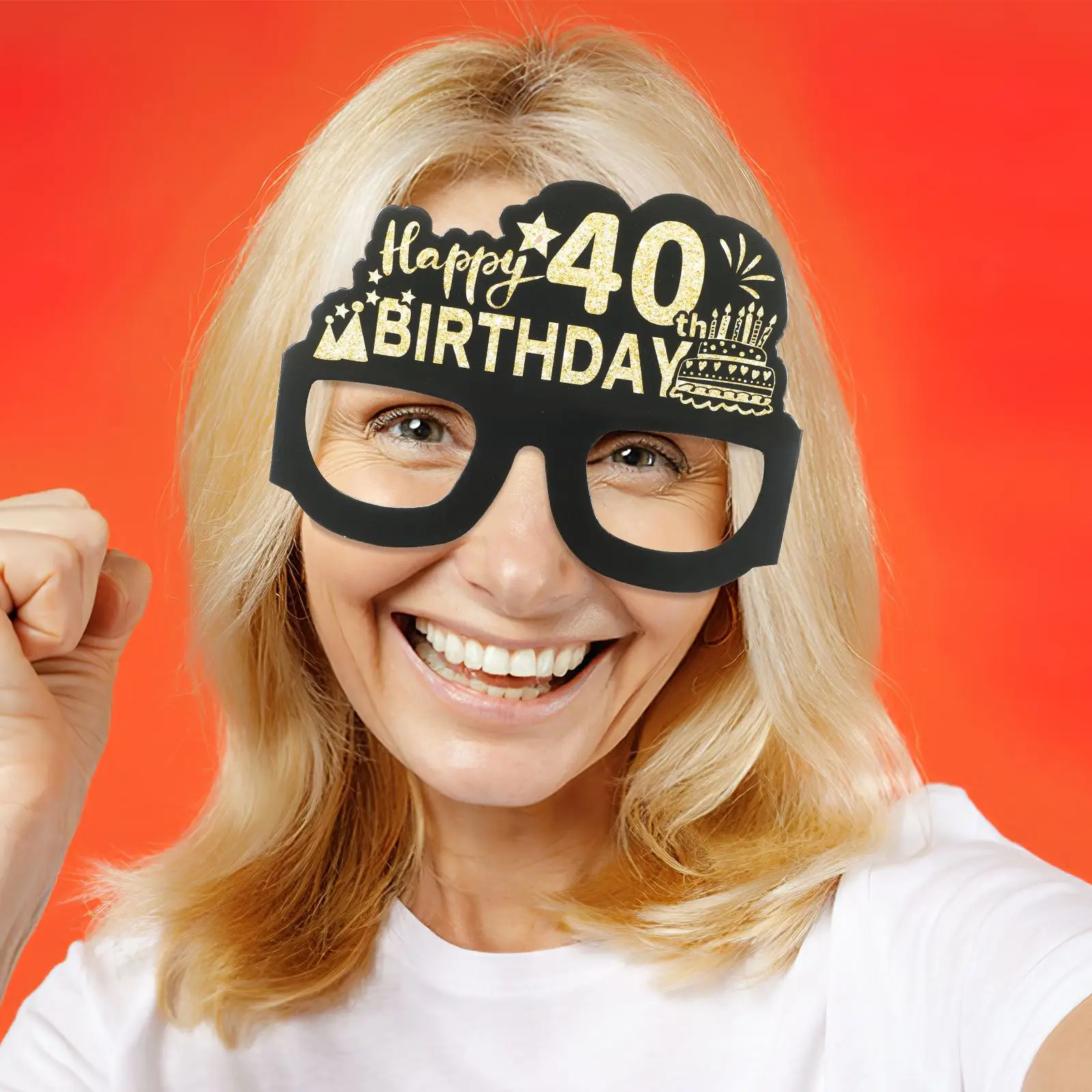 12pcs 40th Birthday Party Eyeglasses Paper Birthday Glasses Frames Papers Eyewear Paper Sunglasses party decor