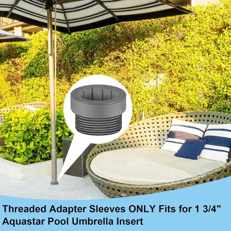 

Pool Umbrella Stabilizer 2pcs Garden Umbrella Stand Threaded Adapter Sleeves Pool Umbrella Sleeve Umbrella Stabilizer For Patio