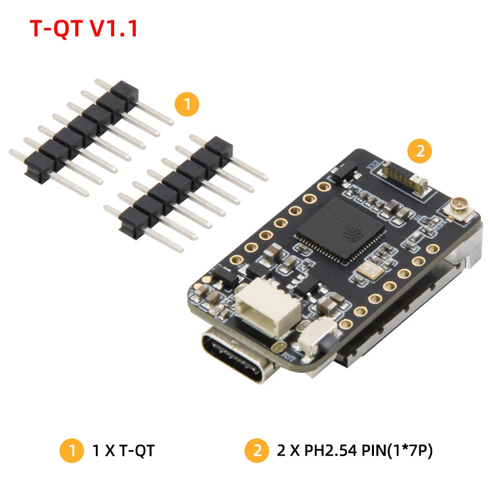 T-QT V1.1 Ǵ Pro ESP32-S3 GC9107 0.85 ġ LCD ÷    WIFI  Ǯ ÷ 128*128 ȭ