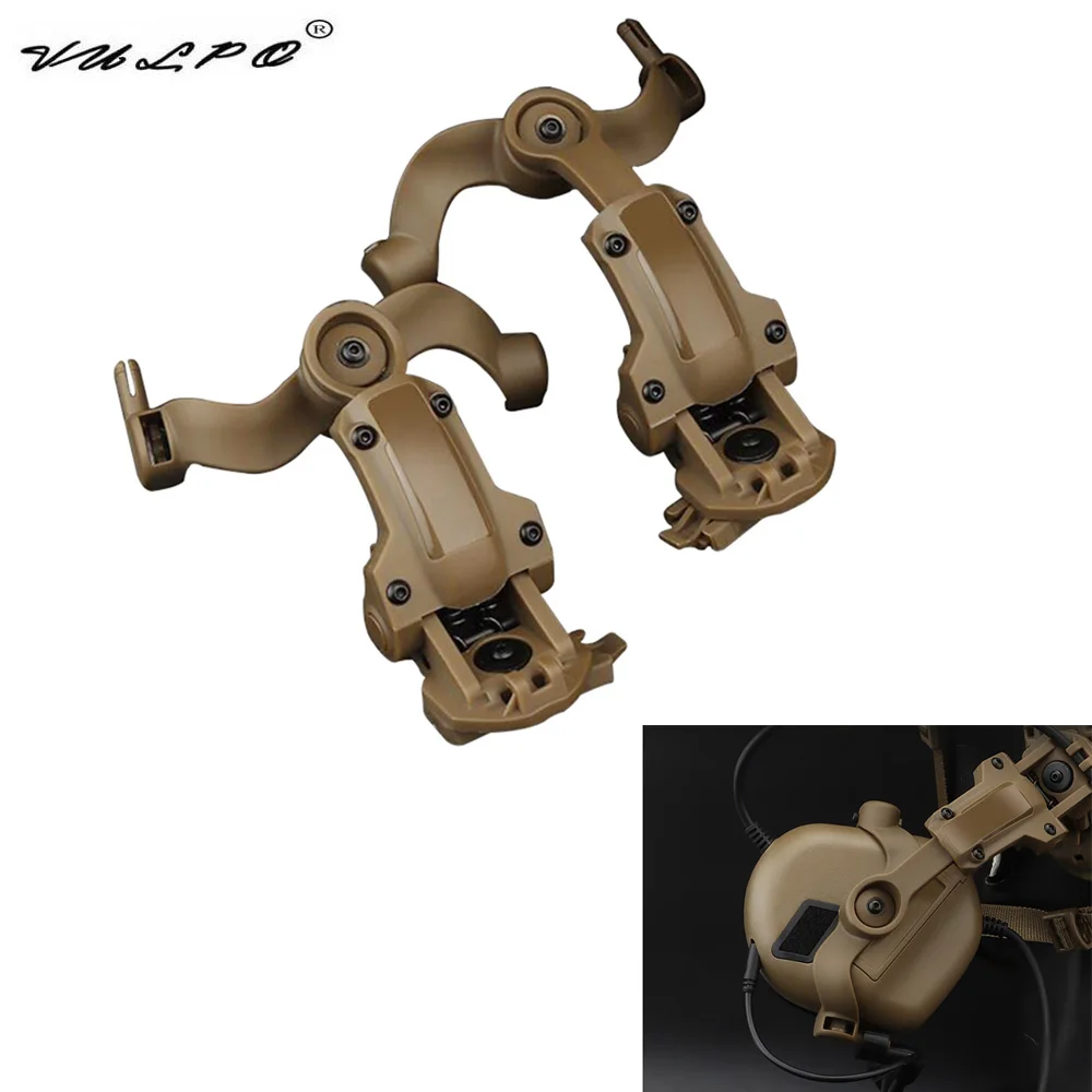 Tactical Headset Multiangle Rotation Helmet Rail Adapter For Fast OPS