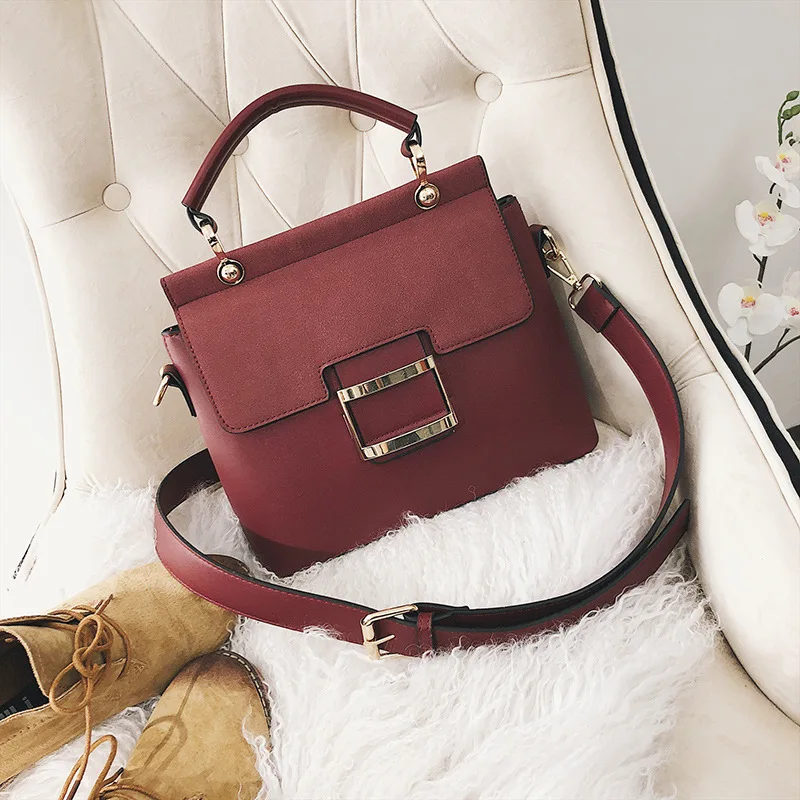 Hot selling women handbags 2023 new female Korean  style portable messenger small square bag frosted crossbody shoulder bag 