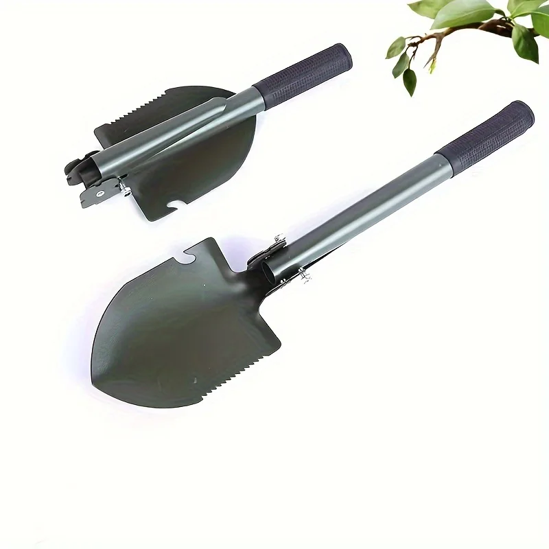 Camping Shovel Versatile Folding Metal Tool Durable Space-Saving for Outdoor Gardening & Emergency