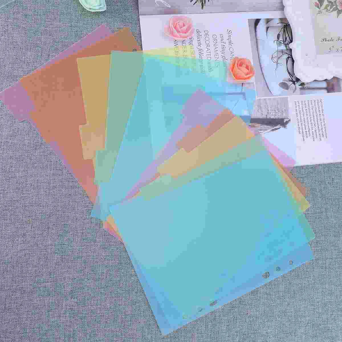 

2 Set A5 Dividers, 5- Color Page Binder Dividers with Tabs Notebook Dividers School Supplies Office Accessories for Kids and