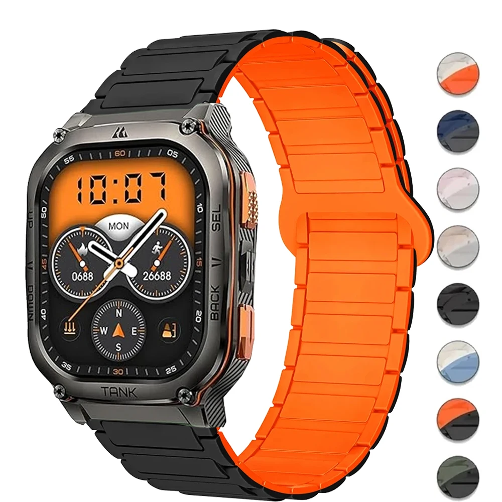 Magnetic Loop Silicone Strap - 22mm Adjustable Band