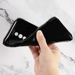 Durable TPU Silicone Back Cover for Enhanced Protection - Soft Phone Case (Black)