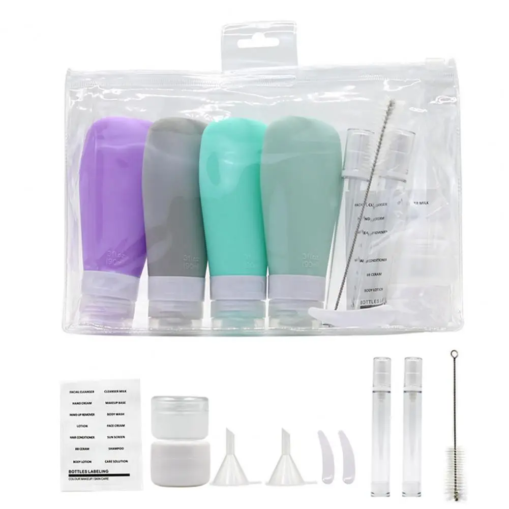 Cosmetic Bottle 1 Set Versatile Good Sealing Portable  Refillable Portable Lotion Dispenser Bottle Beauty Salon Supplies 1000pcs roll round sealing sticker 13mm 19mm circle paper label color code dot labels stickers stationery supplies