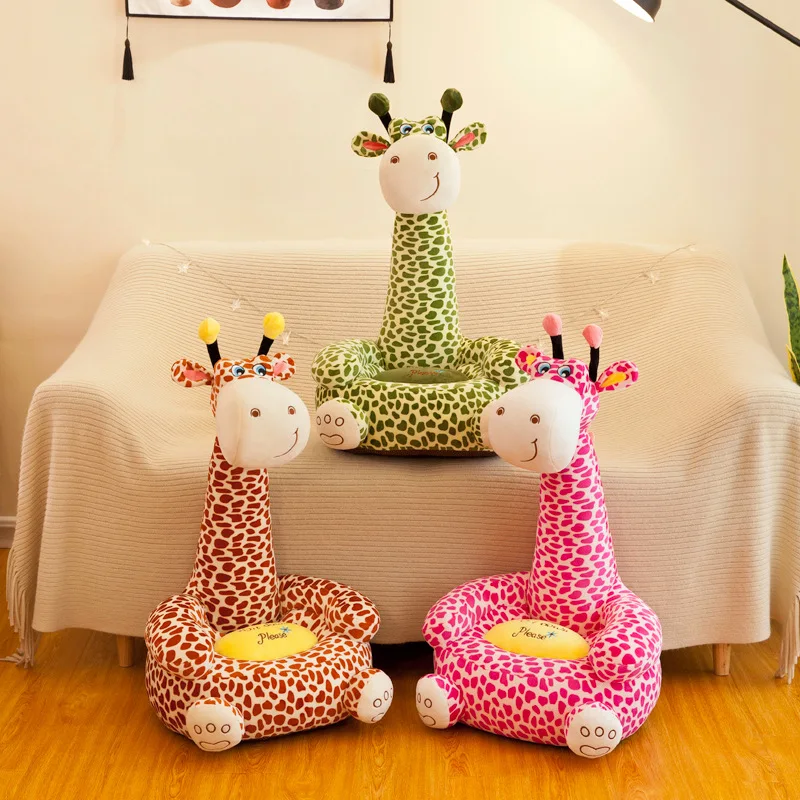 

Cartoon Giraffes PP Cotton Children's Sofas Soft Pouf Chair Comfortable Couch Seat Furniture Toy Gift for Kids Room Decoration