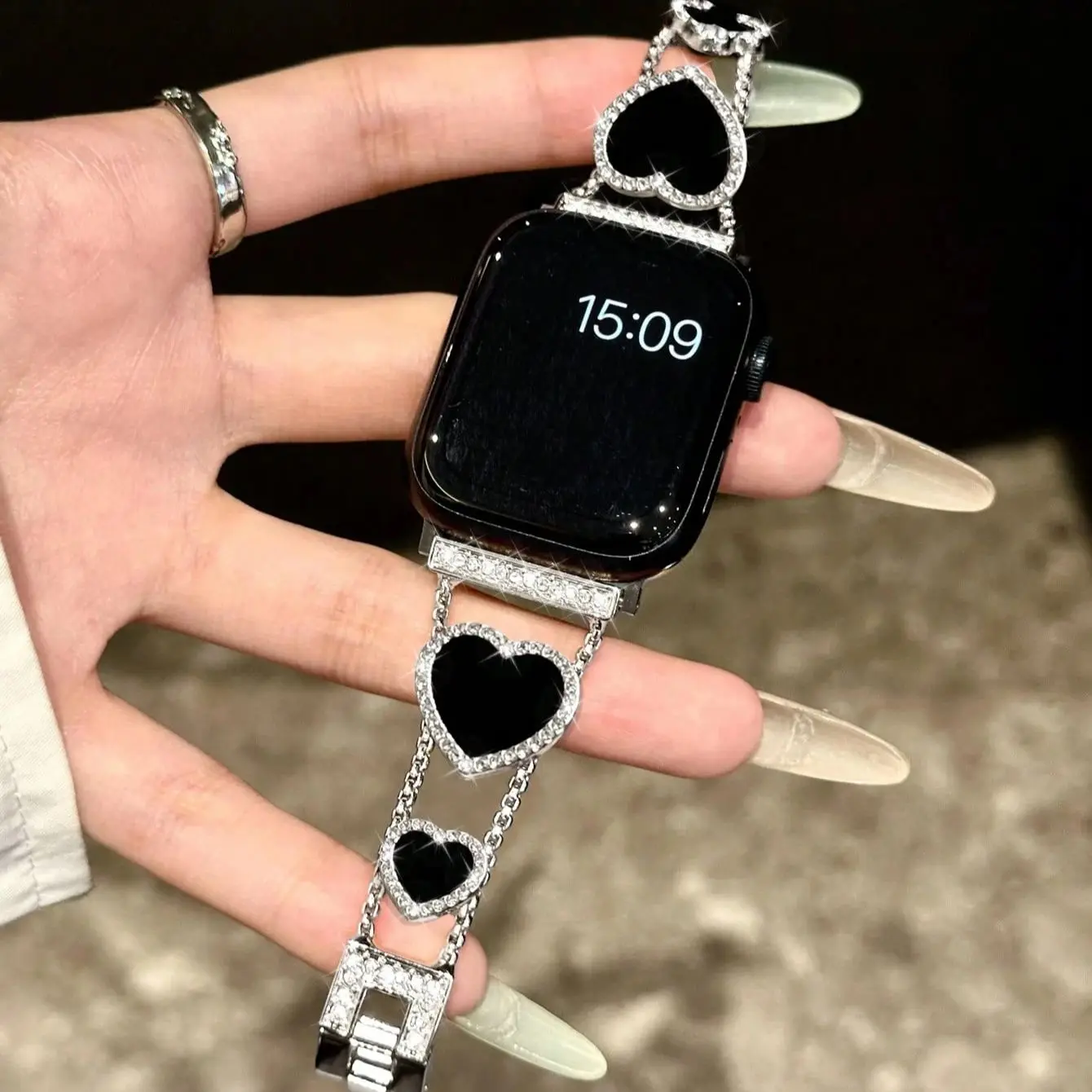 Luxury Heart Diamond Metal Bracelet