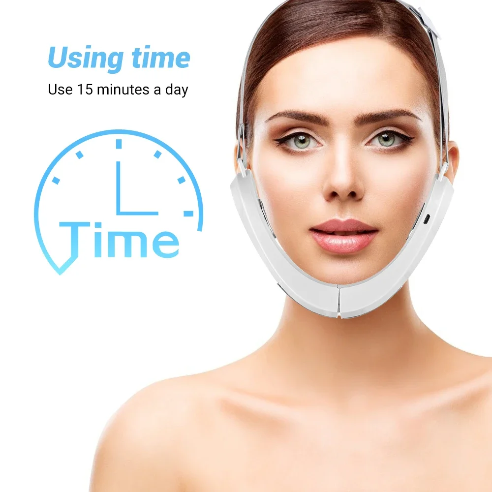 EMS Face Lifting Device Facial Massager Double Chin Remover LED Photon Therapy V-Line Up Lift Belt Face Slimming Beauty Machine