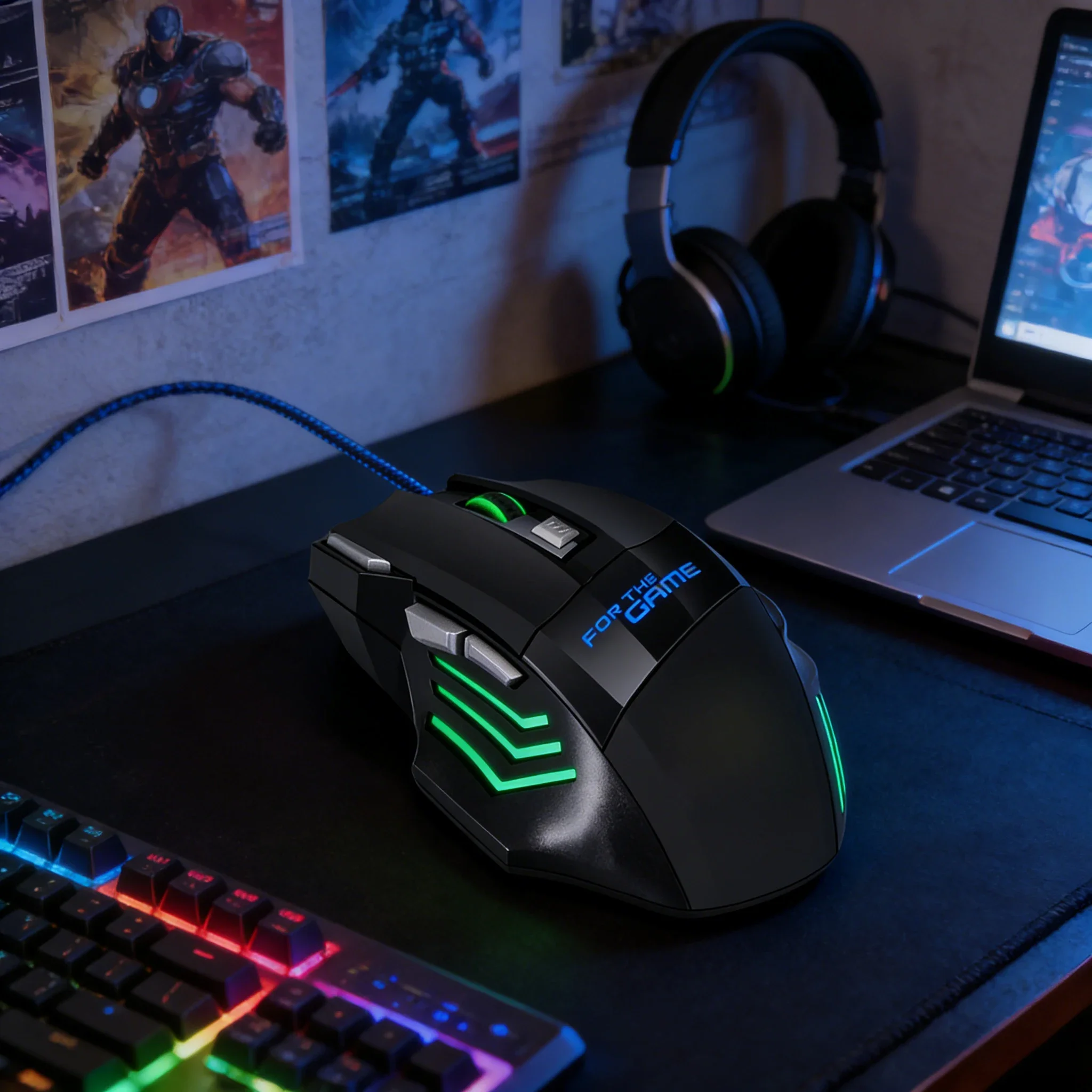 Hyperspeed RGB Backlit Ergonomic Wired Gaming Mouse