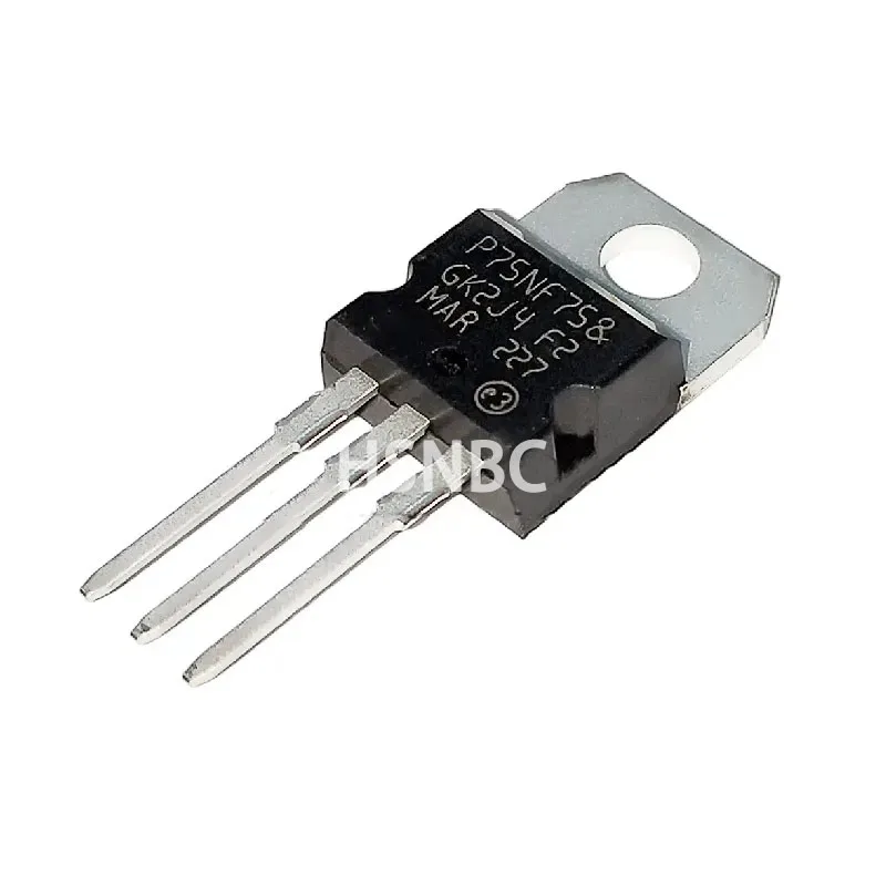 

10Pcs/Lot STP75NF75 P75NF75 TO-220 75V 80A MOS Power Transistor New Original