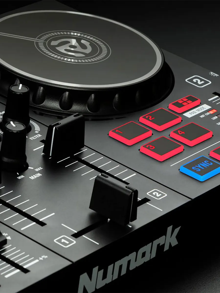 Numark 오픈 코드 Partymix2 II 라이브 DJ 조명 미니 디스크 메이커, 휴대용 컨트롤러, 무료 소프트웨어