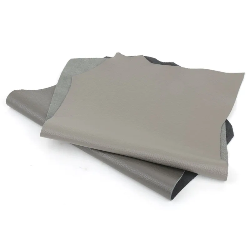 회색 천연 가죽 상층 소가죽 리치 패턴 짙은 회색 DIY 소파 시트 자동차 쿠션 부드러운 가죽 소재